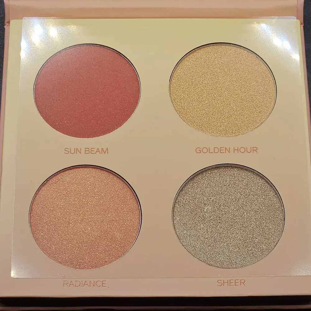 HipDot Sun Goddess 4 Shade Face Palette Blush Highlighter Vegan New